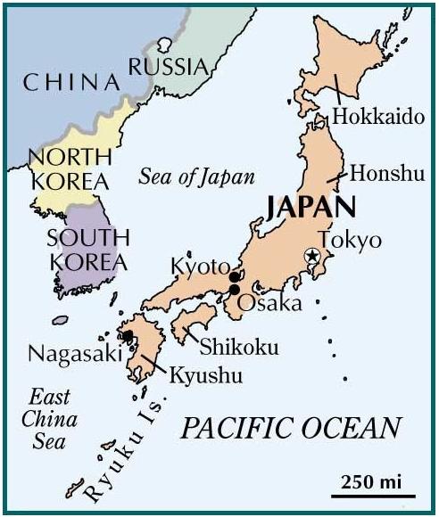 Japan karta.